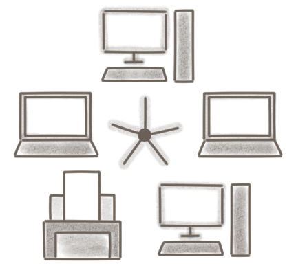 ネットワークのイラスト