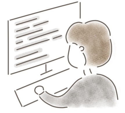 システム開発をしている人のイラスト